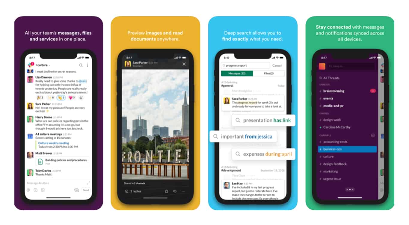 Slack - Mobile app for business management